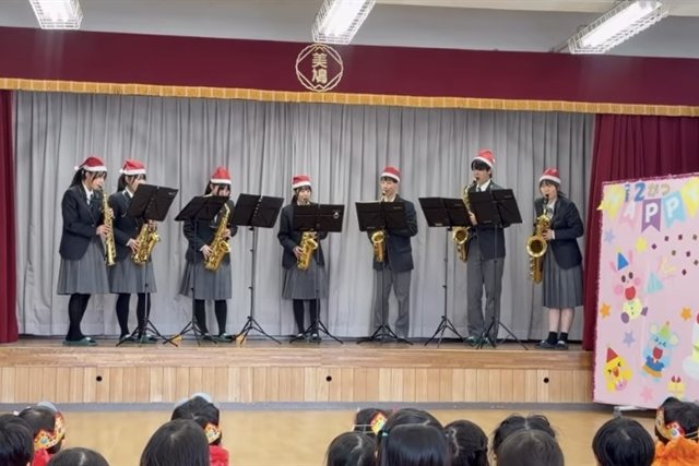 高山西高等学校生徒との交流（音楽鑑賞）